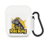 The Rat King Cute Bluetooth Headset Cover Earbuds Case TPU Headphone Protective Compatible with Airpods 1/2 White-Color