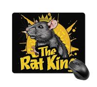 The Rat King Cute Mouse Pad Portable Mousepad Square Computer Mouse Mat with Non-Slip Rubber Base 18 * 22cm