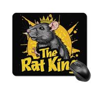 The Rat King Cute Mouse Pad Portable Mousepad Square Computer Mouse Mat with Non-Slip Rubber Base 25 * 30cm