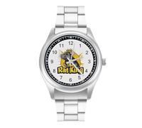 The Rat King Cute Watches for Men Business Dress Watch Stainless Steel Band Wristwatch
