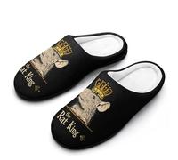 The Rat King Men's Cotton Slippers | Cozy Slip on Slippers Memory Foam Warm House Shoes for Indoor Outdoor