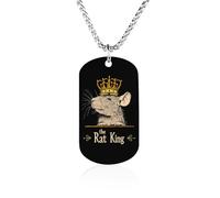 The Rat King Personalized Memorial Necklace | Custom Keepsake Plated Novelty Picture Pendant Jewelry Gifts for Men Women