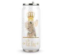 The Rat King Printed Stainless Steel Tumbler Travel Coffee Mug Insulated Water Cup with Lid and Straw