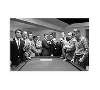 The Rat Pack Oceans Eleven Pool Table Canvas Poster Wall Art Decor Print Picture Paintings for Living Room Bedroom Decoration Unframe-style 08x12inch(20x30cm)