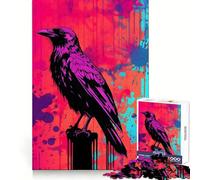 The Raven Abstract Art 1000 Teenager Pieces Jigsaw Puzzle Mind Exercise Toy Bonding Time Precision Cut Art Collection Piece (38x26cm)