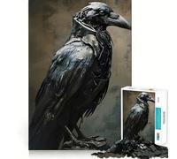 The Raven Abstract Metal 1000 Teenager Pieces Jigsaw Puzzle Mind Exercise Toy Bonding Time Precision Cut Art Collection Piece (38x52cm)