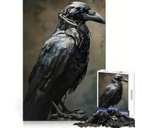 The Raven Abstract Metal 1000 Teenager Pieces Jigsaw Puzzle Mind Exercise Toy Bonding Time Precision Cut Art Collection Piece (38x52cm)