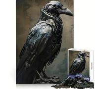 The Raven Abstract Metal Jigsaw Puzzles 1000 Piece for Adults Mental Logic Toy Peaceful Fun Firm Cut Cherished Gift (38x26cm)
