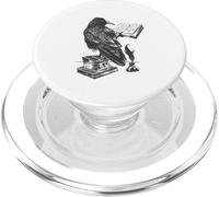 The Raven Book and inkwell & quill pen Edgar Allan Poe Meme PopSockets PopGrip for MagSafe