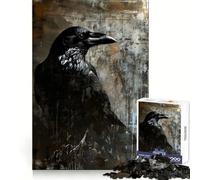 The Raven Contemporary Art 1000 Piece Jigsaws for Adults Puzzle Intellect Toy Relaxing Fun Quality Cut Fine Art Piece (38x26cm)