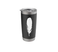 The Raven. Feather (White) Stainless Steel Insulated Tumbler
