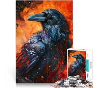 The Raven In Flamespuzzles for teenagers 1000 pieces for Educational Game Challenge Toy Artists Collection, Fine Art 38x26cm