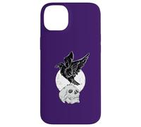 The Raven on a Skull with a Full Moon Edgar Allan Poe Meme Case for iPhone 14 Plus