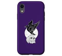 The Raven on a Skull with a Full Moon Edgar Allan Poe Meme Case for iPhone XR
