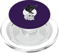 The Raven on a Skull with a Full Moon Edgar Allan Poe Meme PopSockets PopGrip for MagSafe