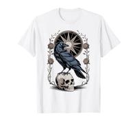 The Raven’s Omen Gothic Raven Skull T-Shirt