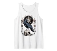 The Raven’s Omen Gothic Raven Skull Tank Top