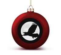The Ravens Flying at Night Christmas Baubles Hanging 2PCS
