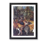 The Re Entry Of The Heards By Pieter Bruegel The Elder Classic Painting Framed Print | A2 Black Framed Wall Art | Ready to Hang | Classic Historical Picture | Living Room Bedroom Lounge Office