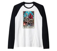 The Reader at Christmas Tarot Card and X-Mas Krampus Devil Raglan Baseball Tee