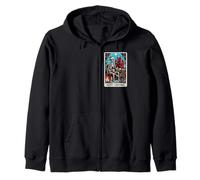 The Reader At Christmas Tarot Card And X-Mas Krampus Devil Zip Hoodie