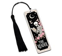 The Reader Bookmark Halloween Gifts Book Markers for Reading Women Men Girl Book Lovers Gifts Halloween Boo Basket Stuffers for Him Her Dark Romance Merch Tarot Bookmarks Book Accessories Christmas