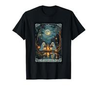 The Reader Ghost Tarot Card Halloween Book Lover Cute Spooky T-Shirt