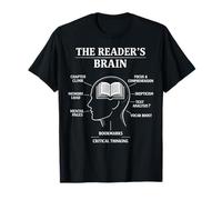 The Reader’s Brain Book Lover Reading Diagram Graphic T-Shirt