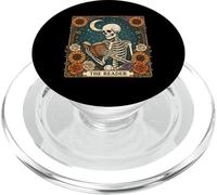The Reader Skeleton Reading Books Tarot Card Dark Academia PopSockets PopGrip for MagSafe