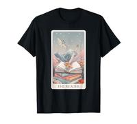 The Reader Tarot Card Aesthetic Moth Sword Romantasy Book T-Shirt