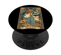 The Reader Tarot Card Book Dragon Romantasy Fantasy Bookish PopSockets Adhesive PopGrip