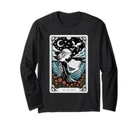 The Reader Tarot Card Bookworm Books Lover Dragon Librarians Long Sleeve T-Shirt