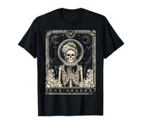 The Reader Tarot Card Bookworm Skeleton Reading T-Shirt