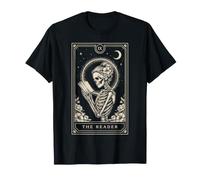 The Reader Tarot Card Bookworm Skeleton Reading T-Shirt