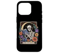 The Reader Tarot Card Skeleton Reading Book Bookish Bookworm Case for iPhone 16 Pro