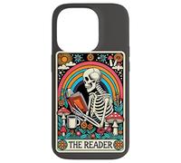 The Reader Tarot Card Skeleton Reading Book Bookworm Bookish Case for iPhone 14 Pro