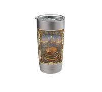 The Reader Tarot Card Sleeping Cat Bookish Fantasy Reading Stainless Steel Insulated Tumbler