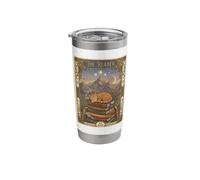 The Reader Tarot Card Sleeping Cat Bookish Fantasy Reading Stainless Steel Insulated Tumbler