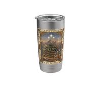 The Reader Tarot Card Sleeping Dragon Bookish Fantasy Moon Stainless Steel Insulated Tumbler