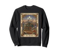 The Reader Tarot Card Sleeping Dragon Bookish Fantasy Moon Sweatshirt