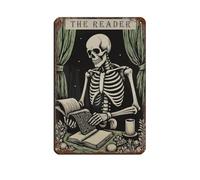 The Reader Tarot, Vintage Reading Poster Retro Poster Metal Tin Sign Chic Art Retro Iron Painting Bar People Cave Cafe Family Garage Poster Wall Decoration 8x12inch(20x30cm)