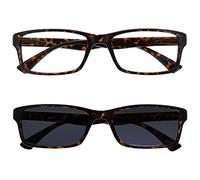 The Reading Glasses Company RS92-2 +2.50 Brown Tortoiseshell Readers With UV400 Sun Reader Value Twin Pack Mens Womens