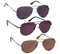 The Reading Glasses Company Silver Gold Gun Metal Grey Sun Readers Value 3 Pack Mens Womens SSS8-897 +3.50