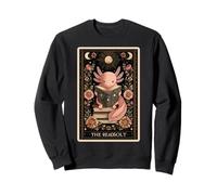 The Readsolotl Axolotl Bookworm Book Reader Tarot Card Sweatshirt