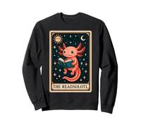 The Readsolotl Axolotl Bookworm Book Reader Tarot Card Sweatshirt