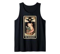 The Readsolotl Axolotl Bookworm Book Reader Tarot Card Tank Top