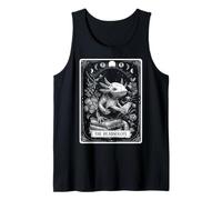 The Readsolotl Axolotl Bookworm Book Reader Tarot Card Tank Top