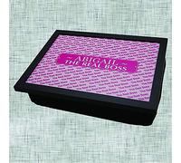 The Real Boss Female Pink Personalised Lap Tray Gift