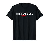 The Real Boss Funny Matching Couples For Him and Her T-Shirt