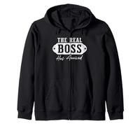 The Real Boss Has Arrived funny Empowering Boss coworker Zip Hoodie